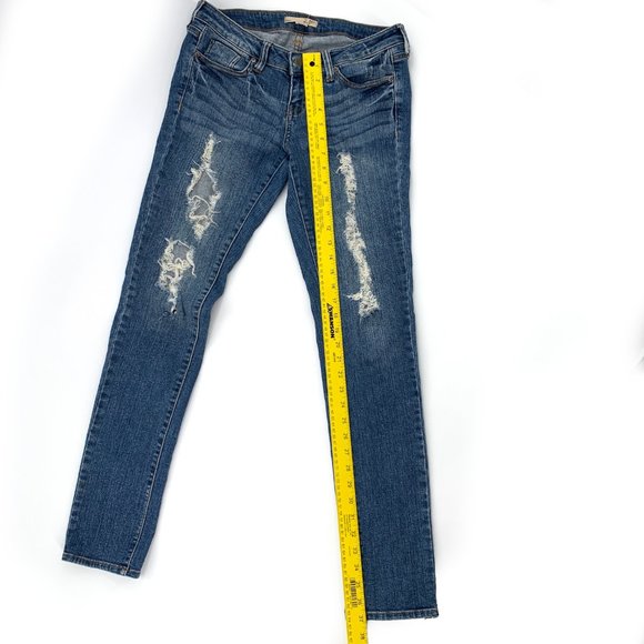 Women's 2.1 Denim Blue Jeans‎ Sz 26 Distressed Ripped Faded Wash Whisker Denim - Picture 4 of 8